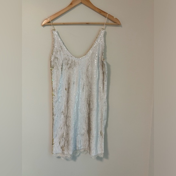 Free People- Seeing double Sequin slip dress - Picture 8 of 16
